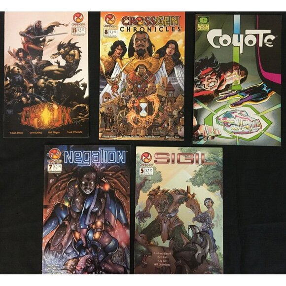 10 Crossgen Comics Meridian Sigil Coyote Chronicle Crux Negation Crica 1983-2002 - Picture 1 of 12